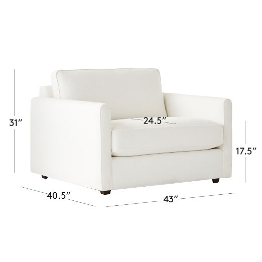 Malea White Performance Fabric Chair and a Half