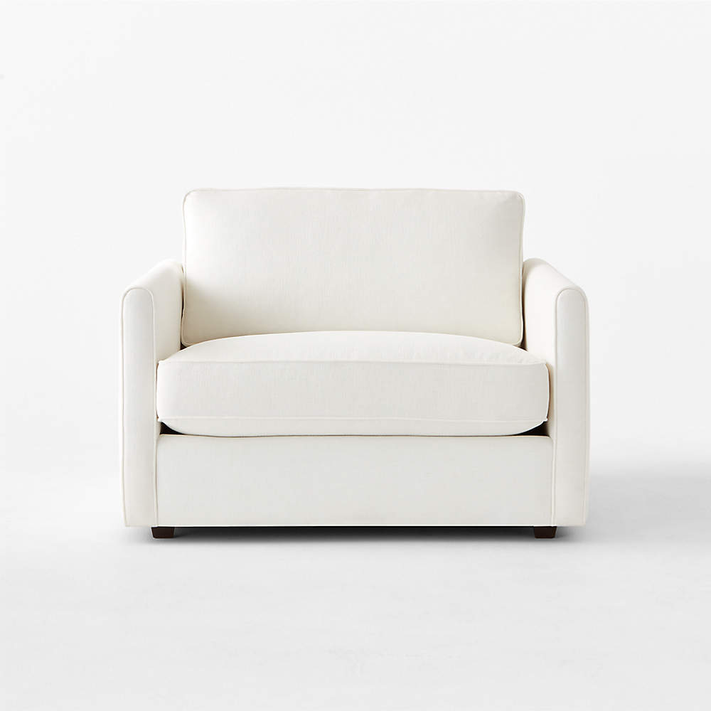 White fabric accent chair hot sale