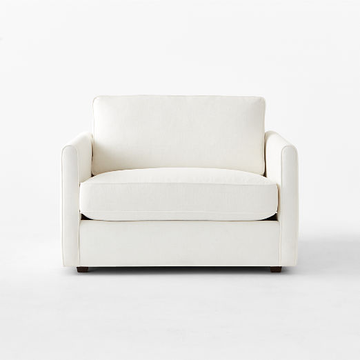 Malea White Performance Fabric Chair and a Half