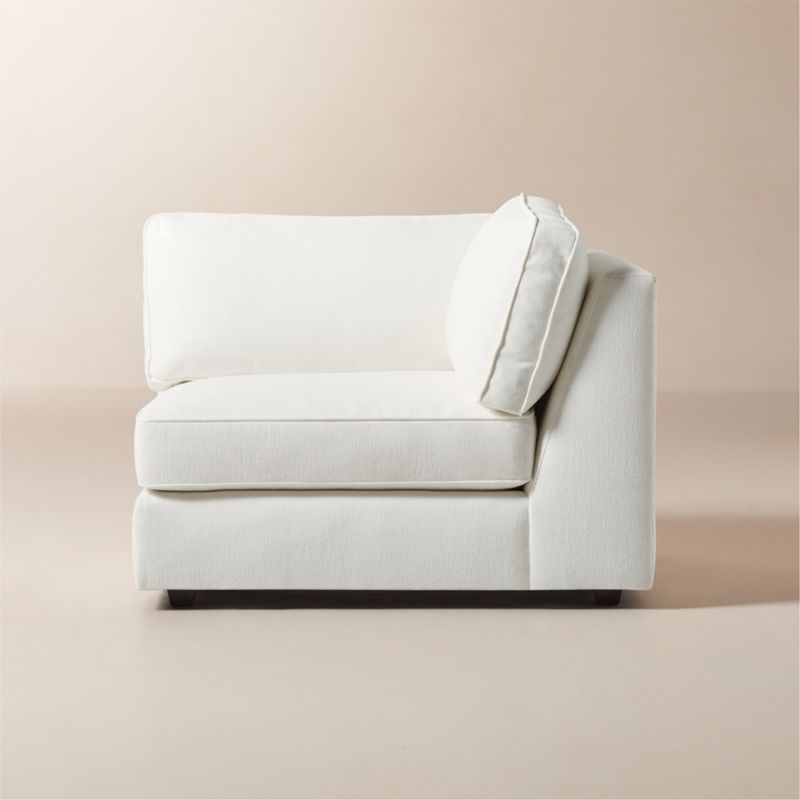 Malea White Performance Fabric Corner Chair - image 0 of 8