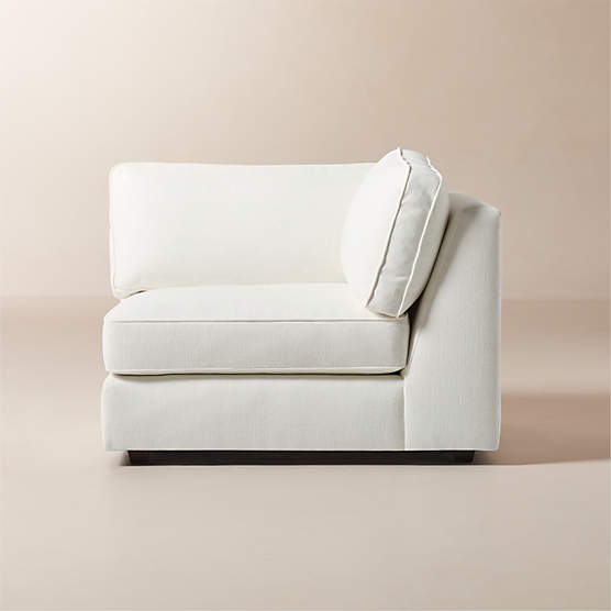 Malea White Performance Fabric Corner Chair