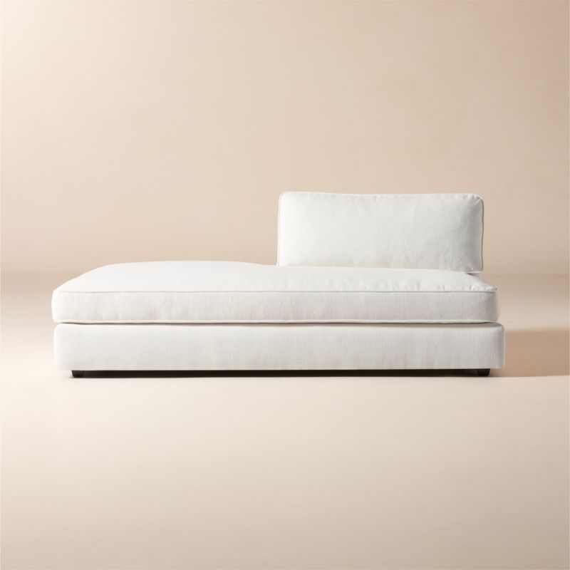 Malea White Performance Fabric Left-Arm Chaise - image 0 of 8