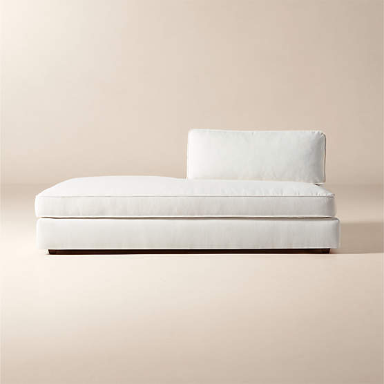 Malea White Performance Fabric Left-Arm Chaise
