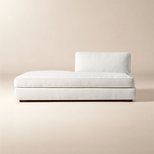 Malea White Performance Fabric Left-Arm Chaise