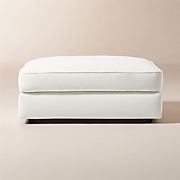 Malea Charcoal Grey Performance Fabric Ottoman