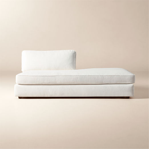 Malea White Performance Fabric Right-Arm Chaise