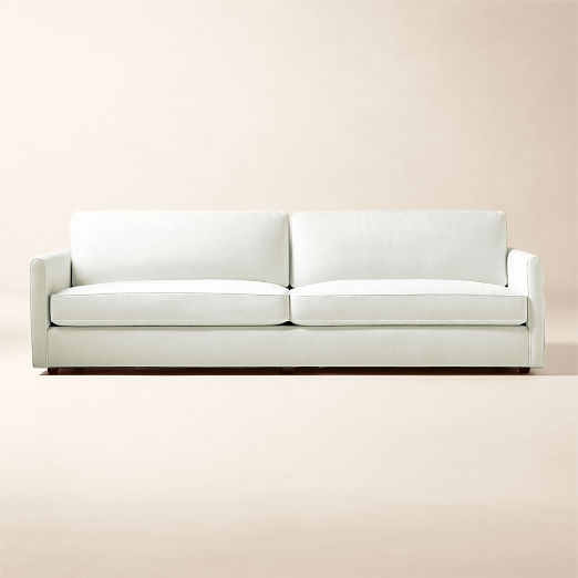 Malea White Performance Fabric Sofa (78"-100")
