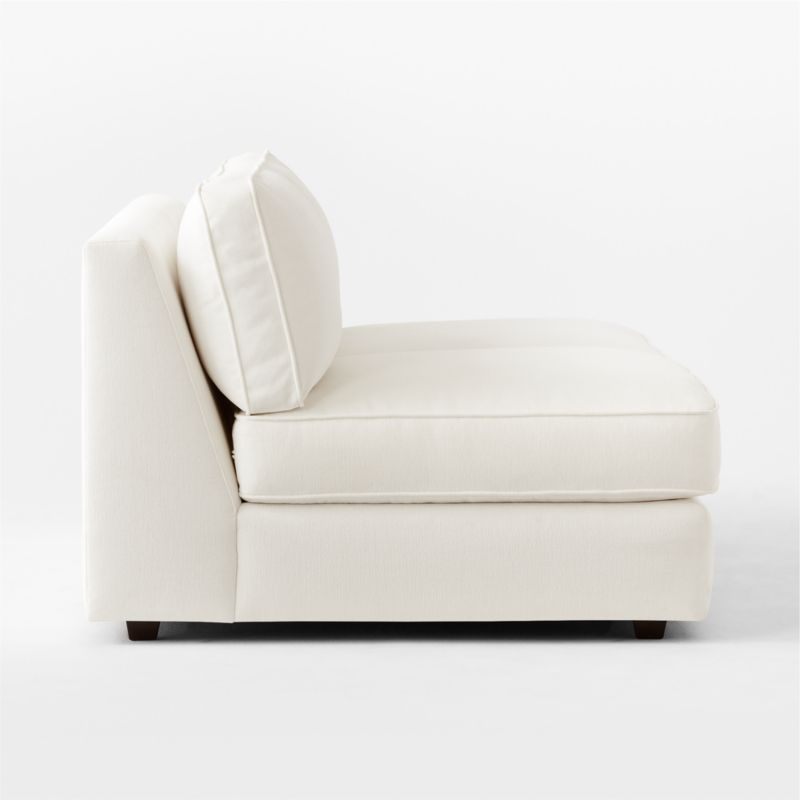 Malea White Performance Fabric Armless Loveseat - image 4 of 8