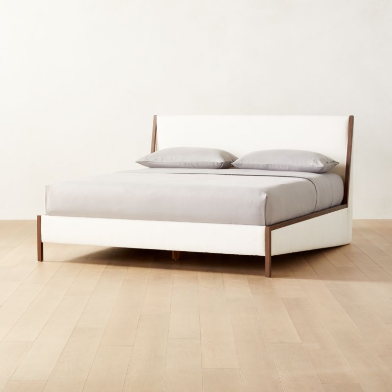 Malena White Boucle King Bed - image 4 of 11