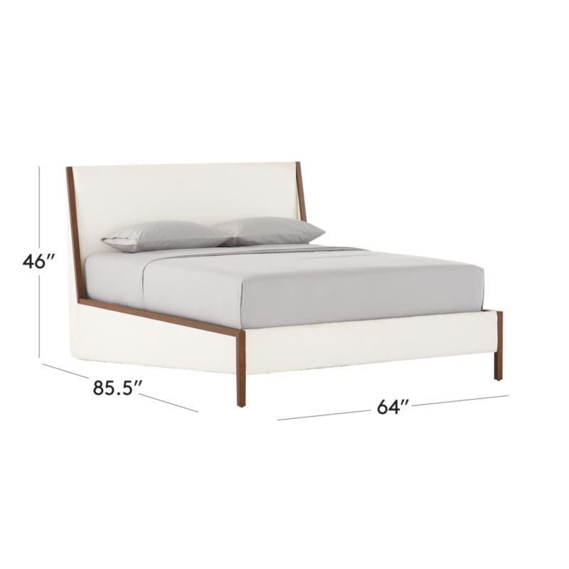 View Malena White Boucle Queen Bed - image 3 of 10