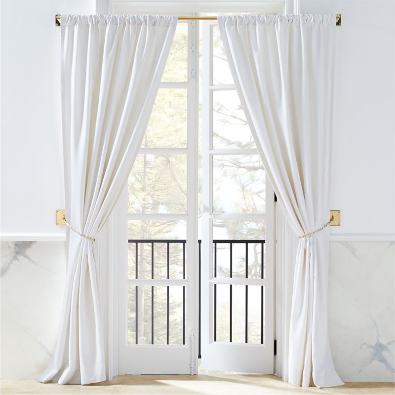 Trevino Cotton Silk White Curtain Panel 52x84 + Reviews