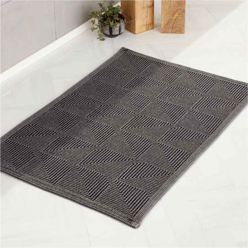 Malta Grey Bath Mat + Reviews | CB2