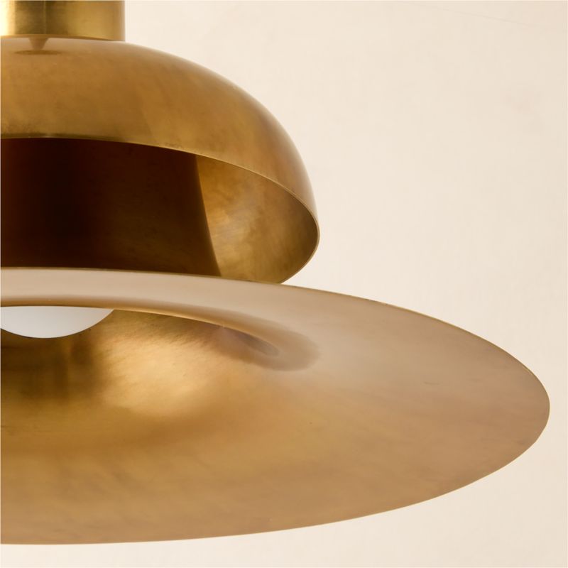 Mandalay Aged Brass Pendant Light by Andreas Hansen 15.5" - image 2 of 7
