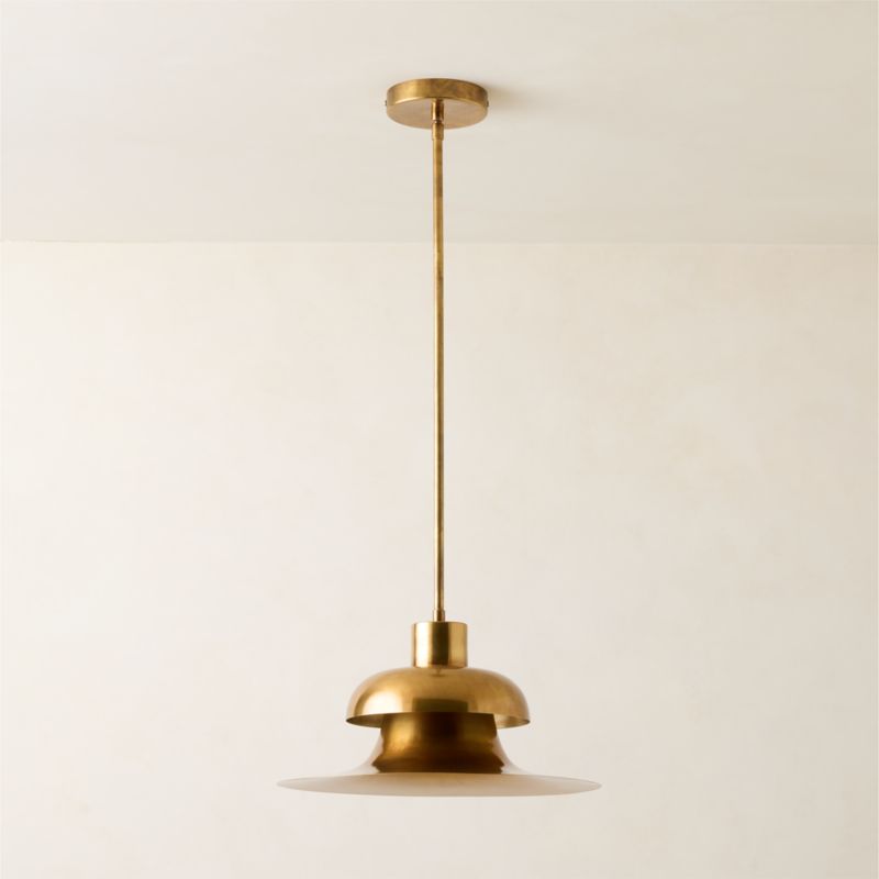 Mandalay Aged Brass Pendant Light by Andreas Hansen 15.5" - image 5 of 7