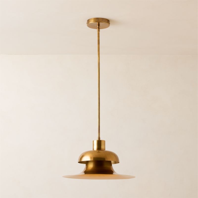 Mandalay Aged Brass Pendant Light by Andreas Hansen 15.5" - image 4 of 7
