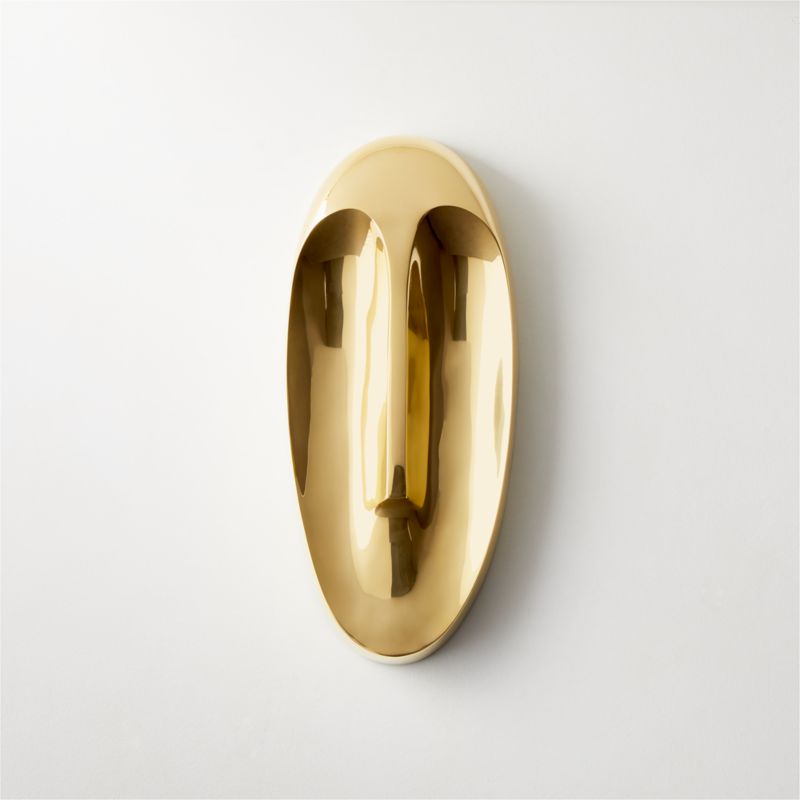 Mandla Unlaquered Brass Mask Wall Decor - image 0 of 5