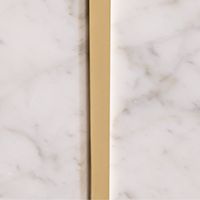 Champagne Brass with White Marble