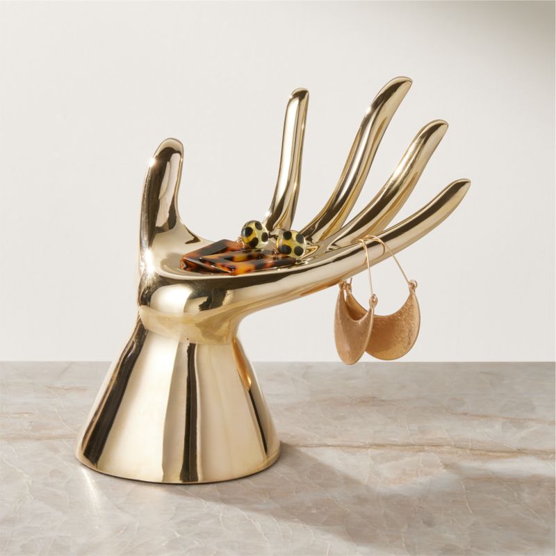 Mano Brass Hand Figure Jewelry Stand - image 1 of 4