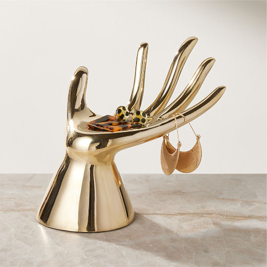 Mano Brass Hand Figure Jewelry Stand