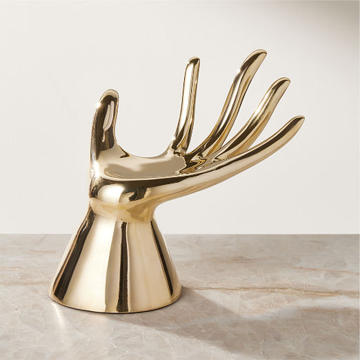 Mano Brass Hand Figure Jewelry Stand