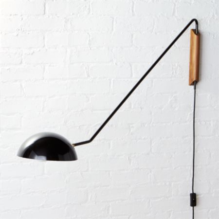 Mantis Swivel Wall Sconce Black Reviews Cb2