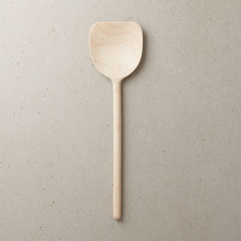 wide wooden spatula