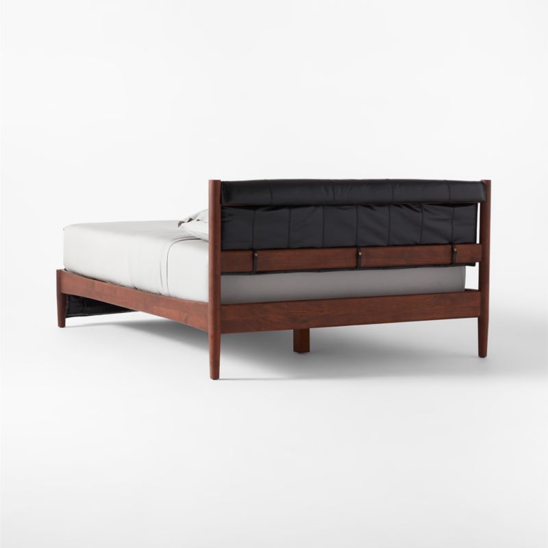 Maraba Black Leather King Bed - image 7 of 11