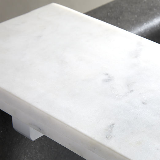 Nexus White Marble Bath Caddy