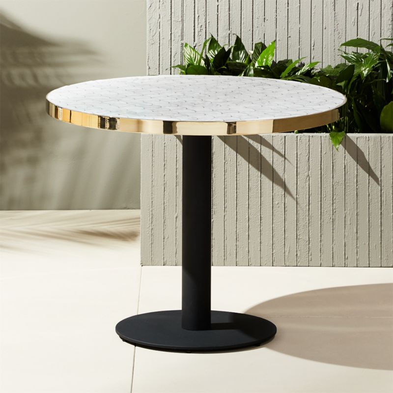 bistro marble outdoor table + Reviews CB2