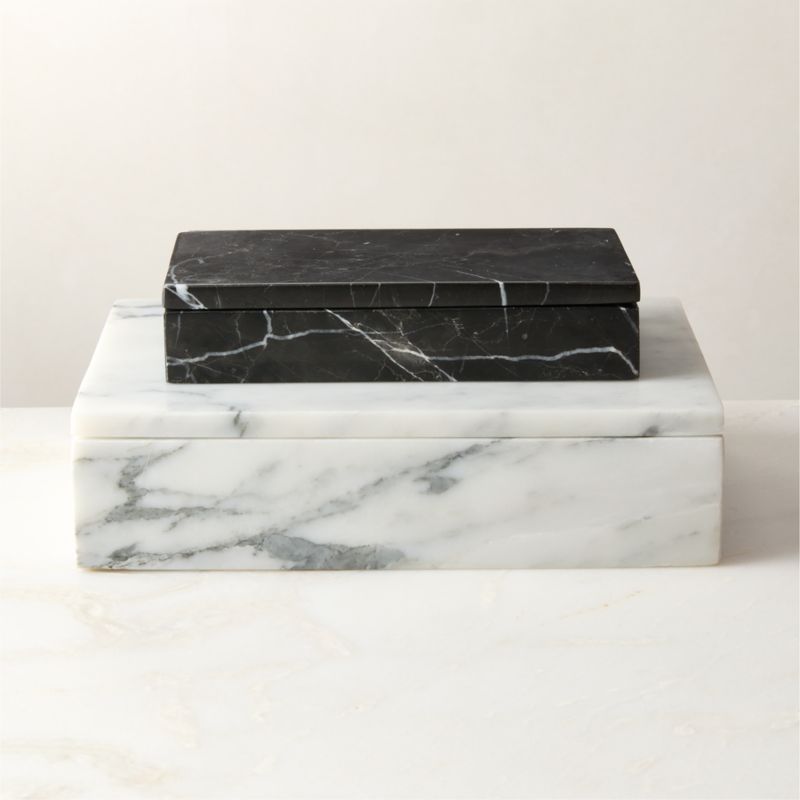 Medium Black Marble Box - image 1 of 10