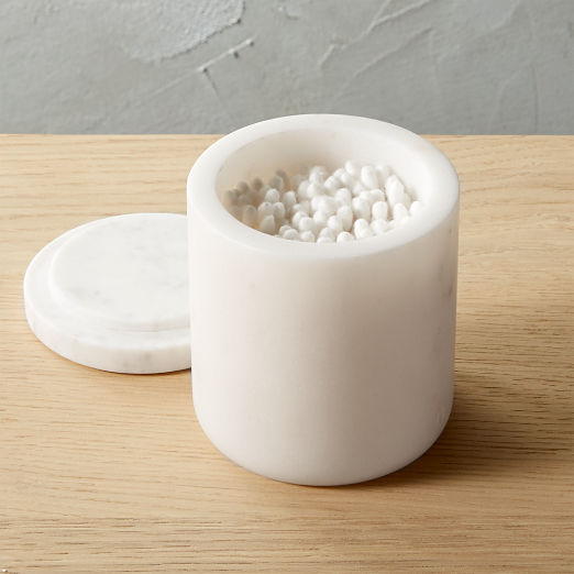 Nexus White Marble Canister Large