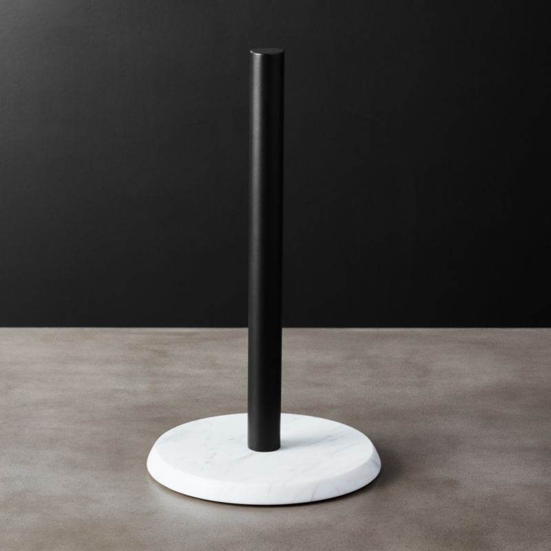 View White Marble Paper Towel Holder details