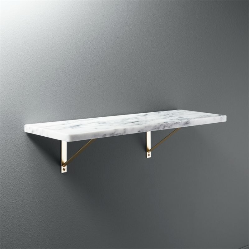 Marble Wall Mounted Shelf 24 Reviews Cb2