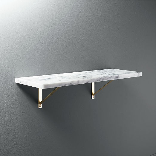 Marble Wall-Mounted Shelf 24"