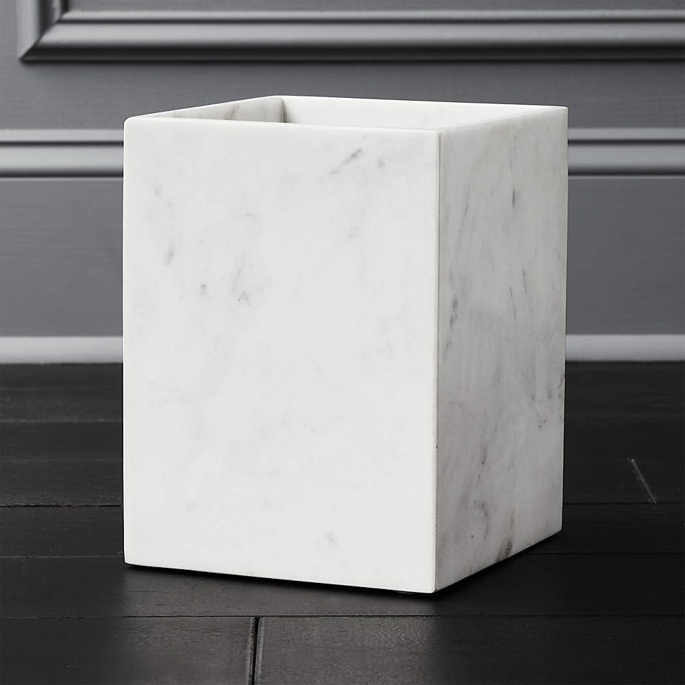 Marble trash store can