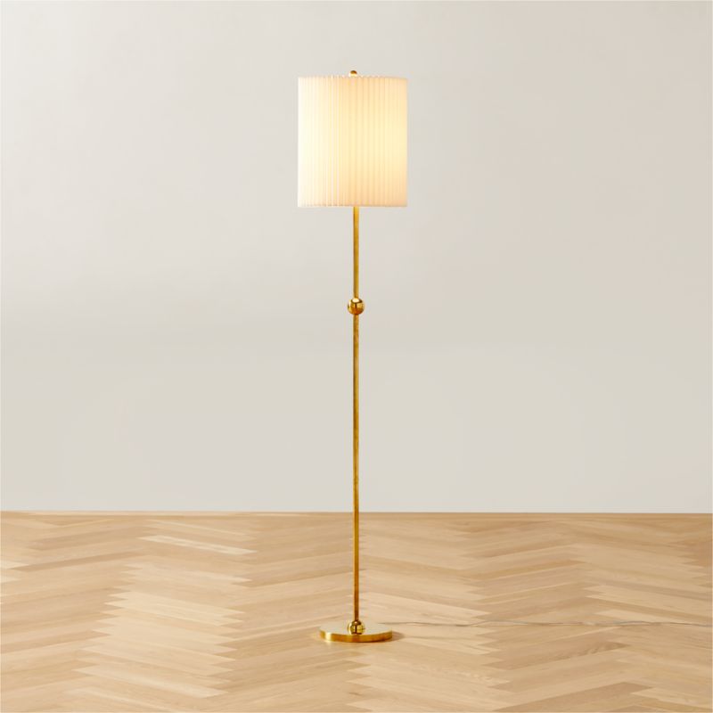 Marceau Polished Brass Modern Floor Lamp