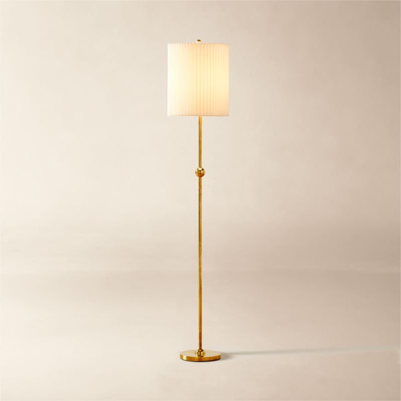 View Marceau Boule Polished Brass Floor Lamp details