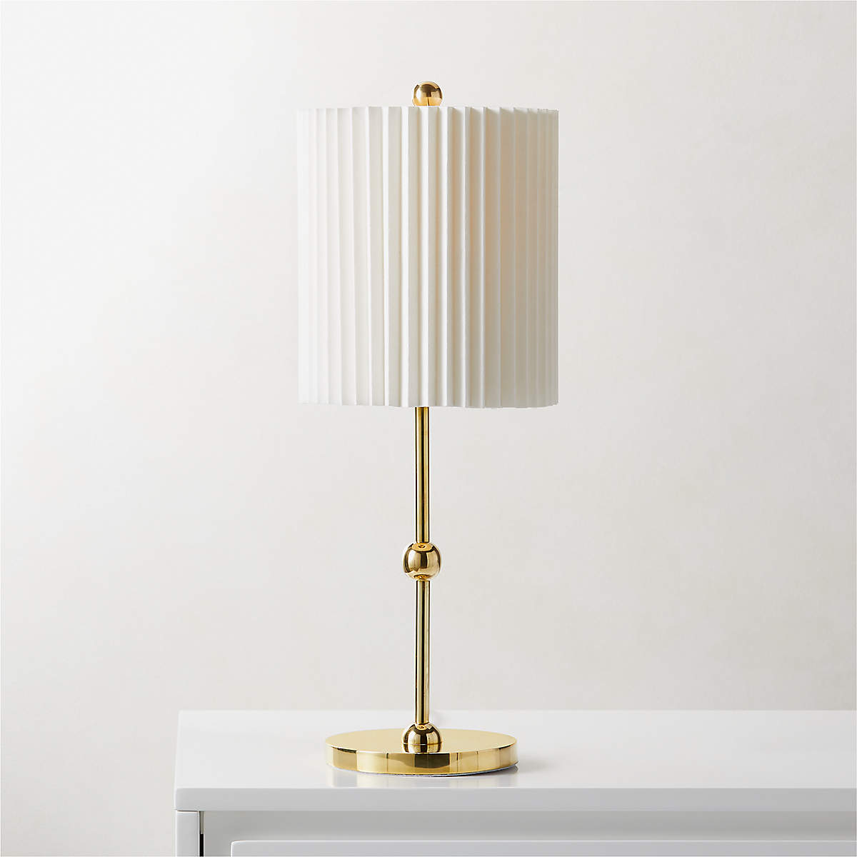 Marceau Boule Polished Brass Modern Table Lamp | CB2