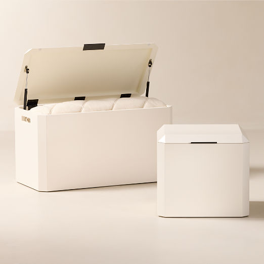 Marcel White Storage Trunk Small