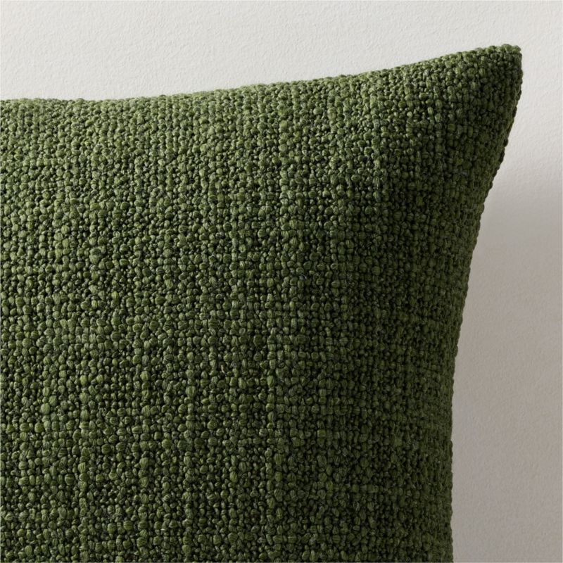 Marco Sand Woven Italian Wool Lumbar Pillow with Down-Alternative Insert 22"x15" - image 1 of 3