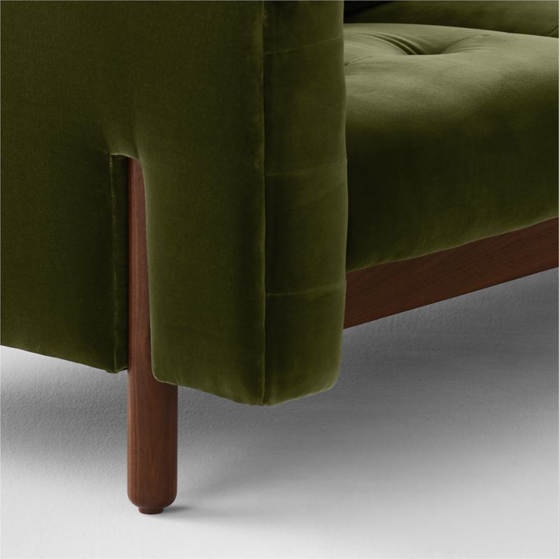 Marconi 81.5" Tufted Green Velvet Sofa by Gianfranco Frattini - image 9 of 10