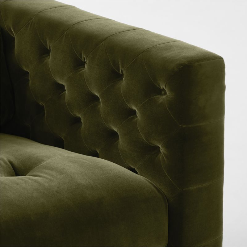 Marconi 81.5" Tufted Green Velvet Sofa by Gianfranco Frattini - image 8 of 10