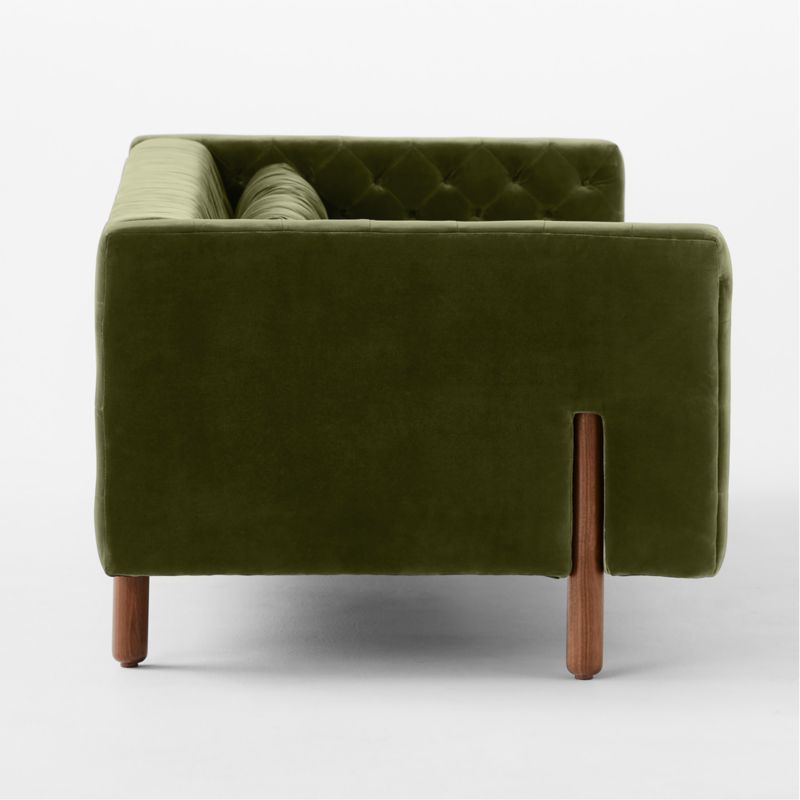 Marconi 81.5" Tufted Green Velvet Sofa by Gianfranco Frattini - image 6 of 10