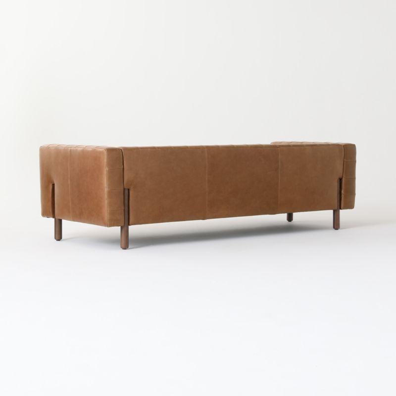 Marconi 81.5" Tufted Saddle Leather Sofa by Gianfranco Frattini - image 6 of 9