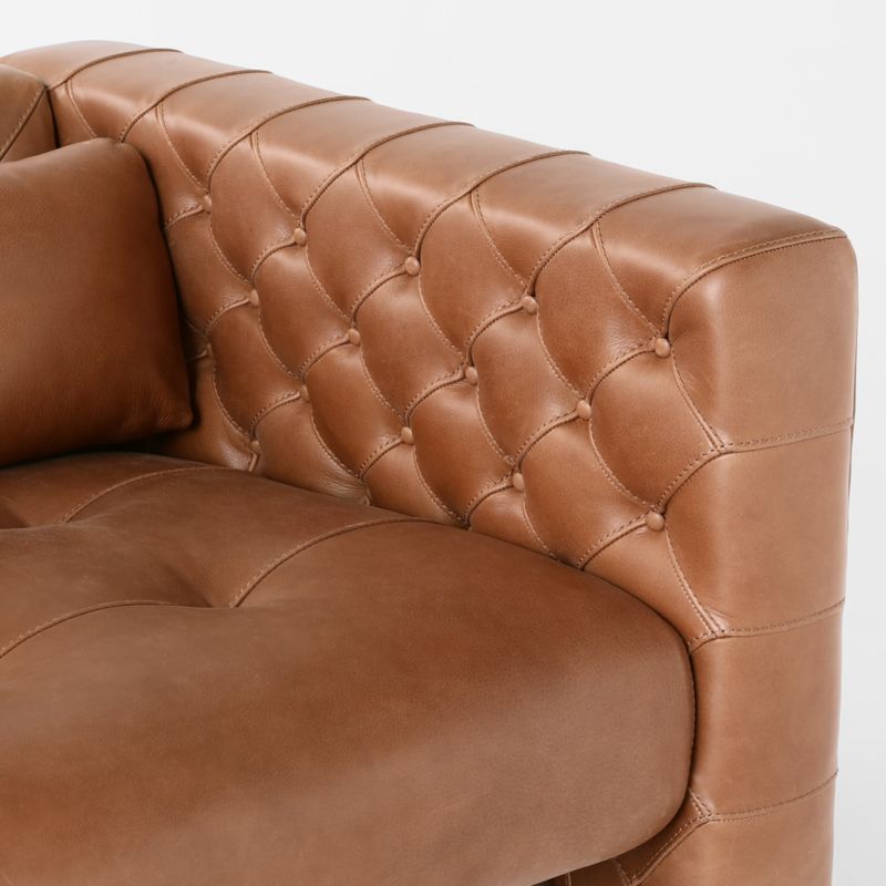 Marconi 105" Tufted Saddle Leather Sofa by Gianfranco Frattini - image 10 of 11