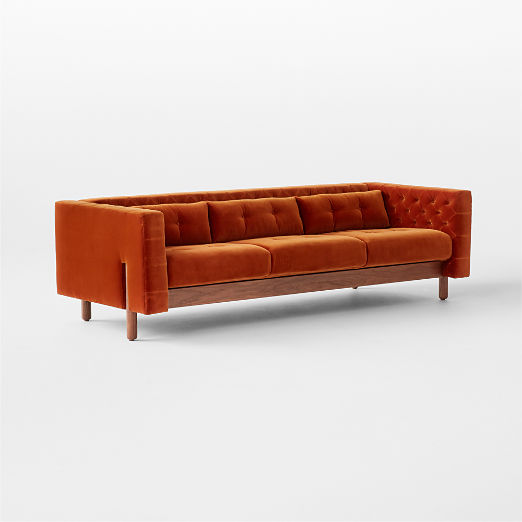 Marconi 3-Seater Tufted Sofa Luca Espresso by Gianfranco Frattini