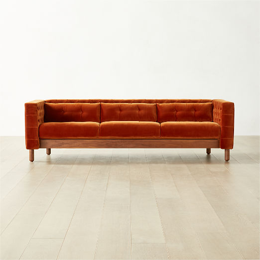 Modern Brown Velvet Couches and Sofas CB2