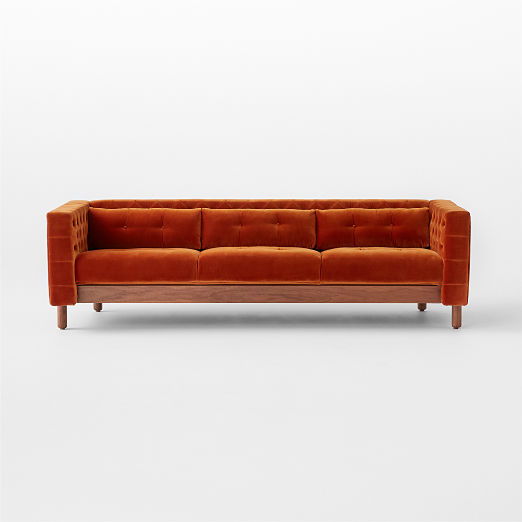 Marconi 3-Seater Tufted Sofa Luca Russet by Gianfranco Frattini