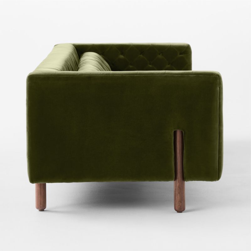 Marconi 105" Tufted Green Velvet Sofa by Gianfranco Frattini - image 6 of 9