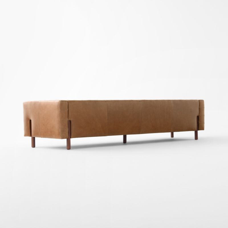 Marconi 105" Tufted Saddle Leather Sofa by Gianfranco Frattini - image 8 of 11